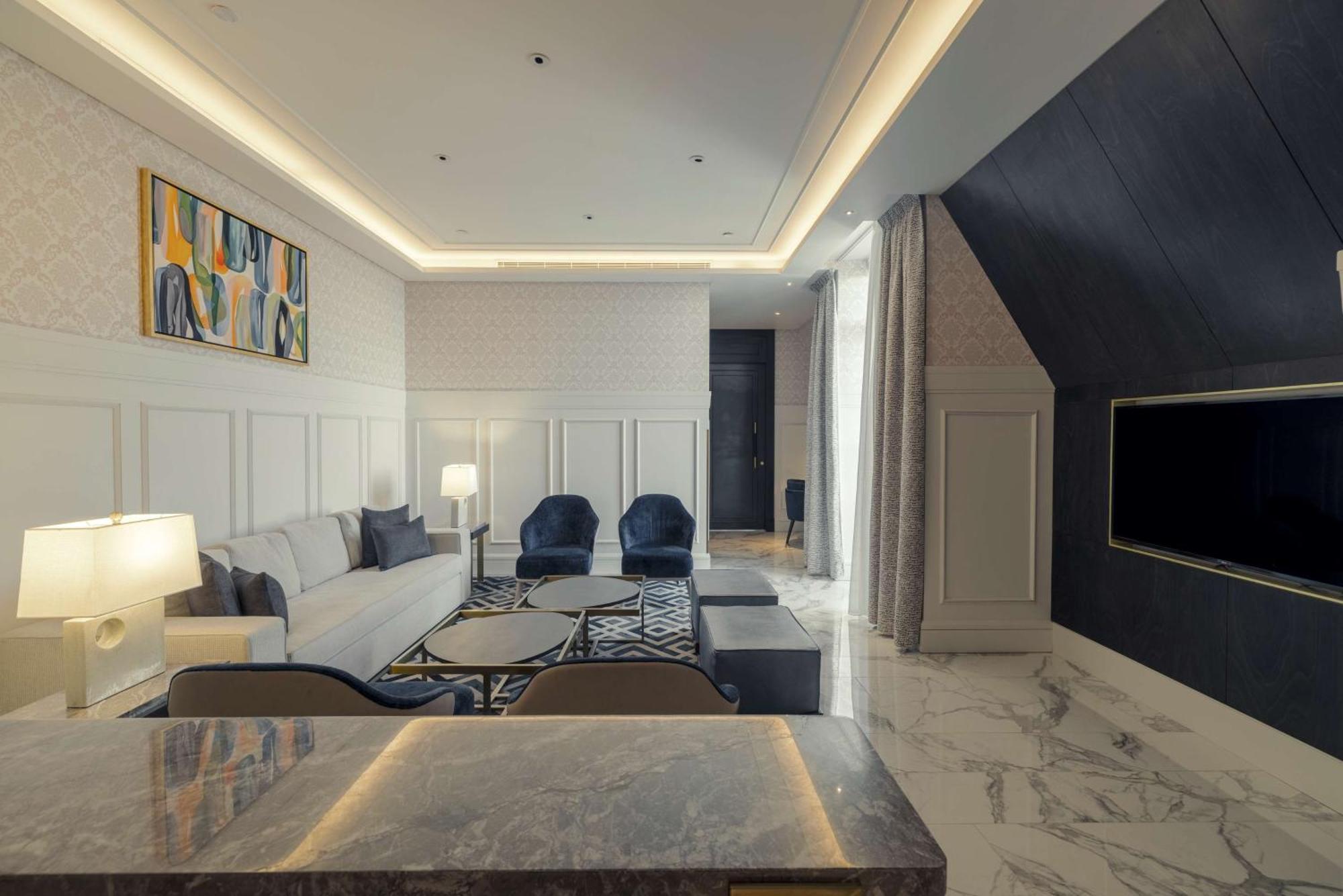 Mansard Riyadh, A Radisson Collection Hotel Exteriér fotografie A 3D rendering of a living room